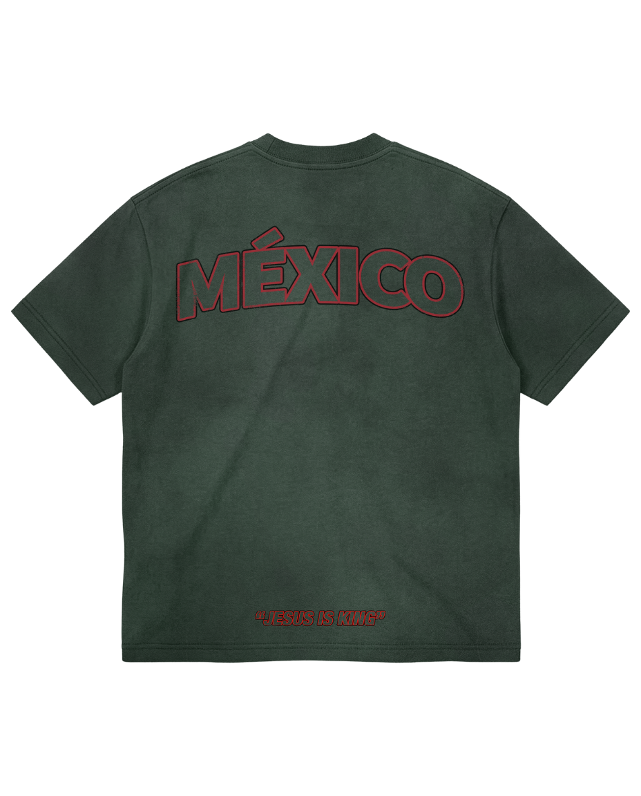 Mexico Vintage World Cup Tee - Moss Green