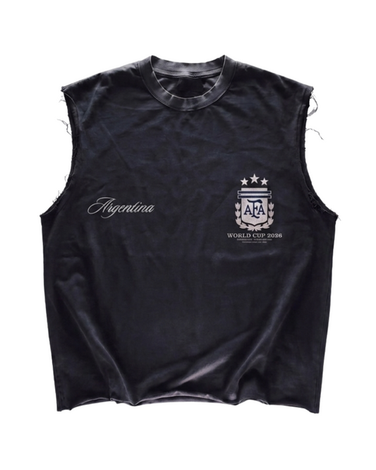 Argentina Vintage Muscle Tee - Navy