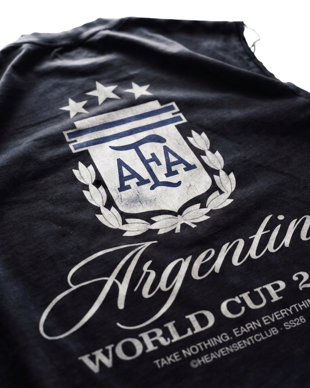 Argentina Vintage Muscle Tee - Navy