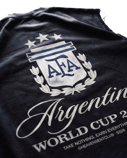 Argentina Vintage Muscle Tee - Navy