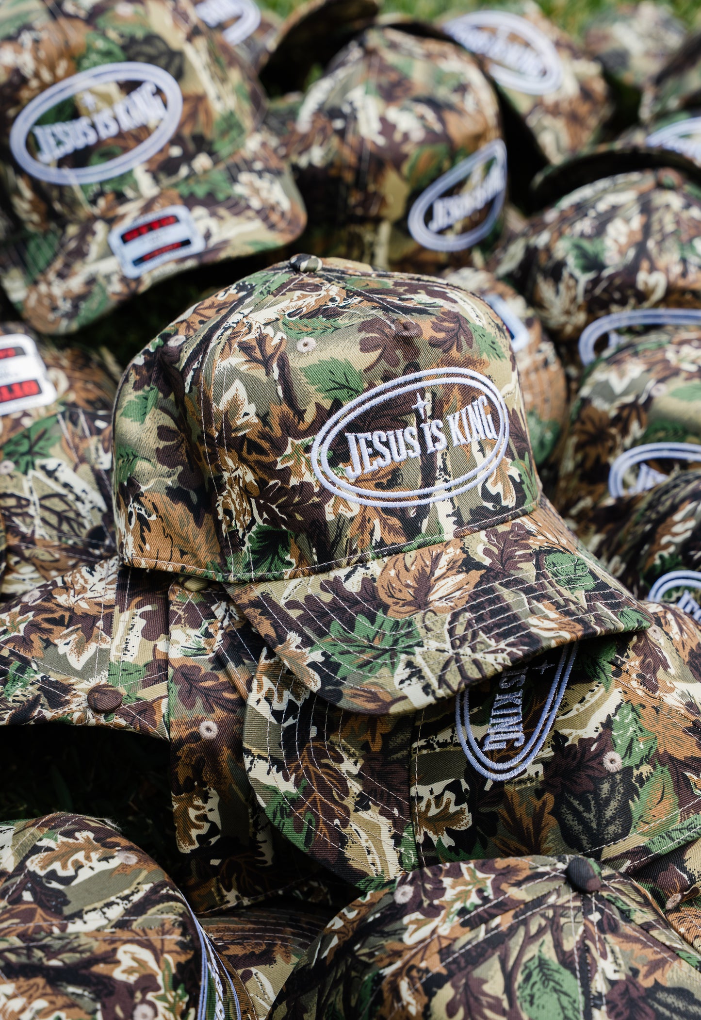 Jesus is King Camo Hat