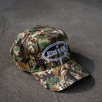 Heaven Sent Club | Jesus Is King Embroidered Camo Hat