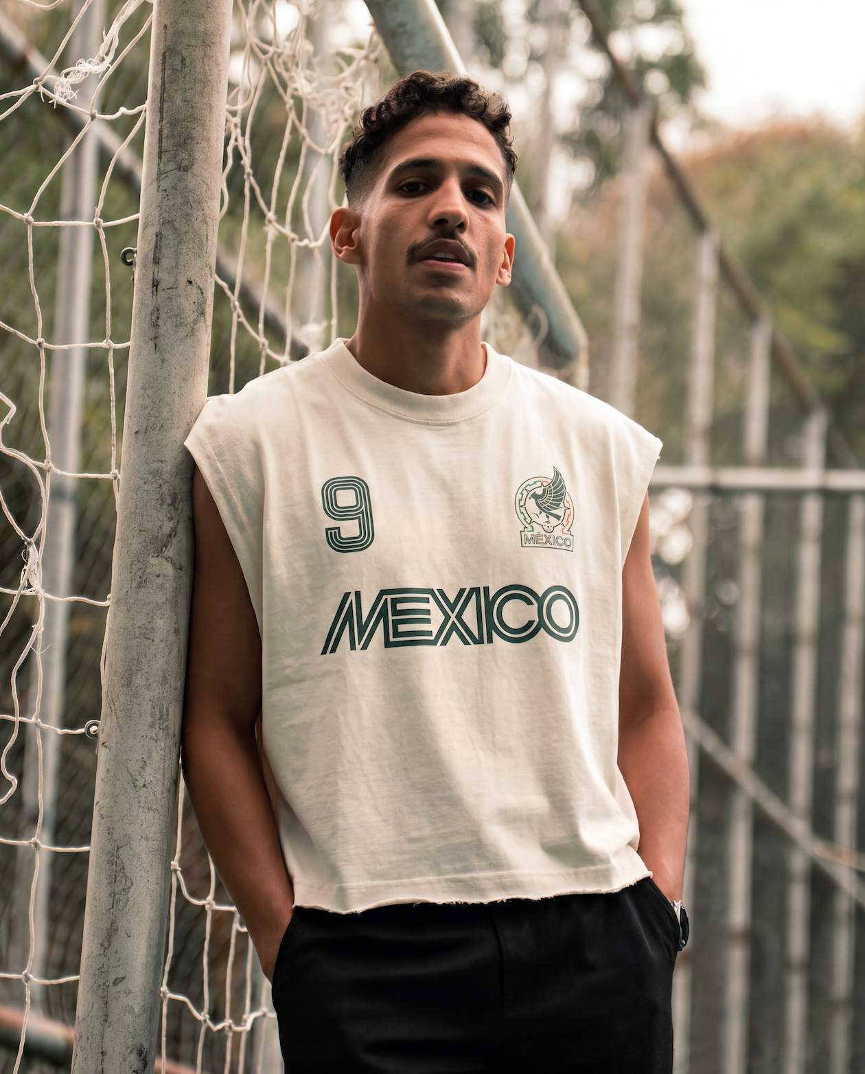 México Muscle Tee - Natural