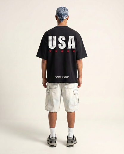 Vintage World Cup Tee Black - USA
