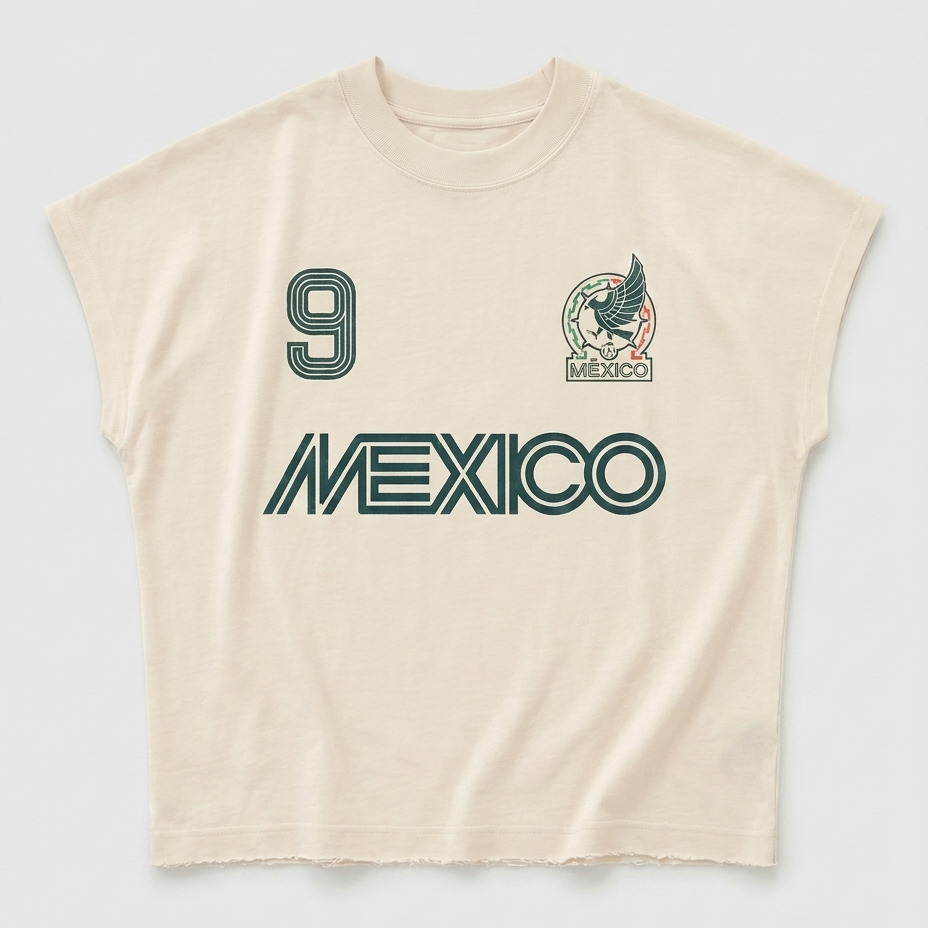 México Muscle Tee - Natural